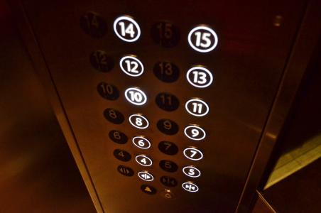 电梯, 乘客电梯, 电梯按钮, 落地按钮