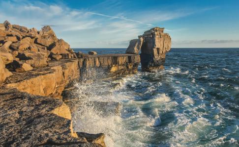 波特兰, 讲坛岩石, 海洋, 英格兰, 海, 岩石-对象, 自然
