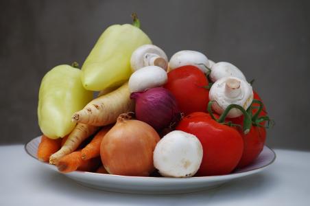 蔬菜, 不同, 健康, 西红柿, 蘑菇, 辣椒粉, 防风