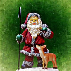 圣诞节, 圣诞老人, 雪, 圣诞主题, 獐鹿, 图, 冬天