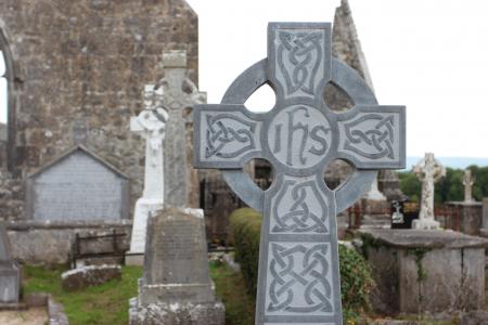 爱尔兰, 高十字, 十字架, 公墓, 废墟, 墓碑, 坟墓