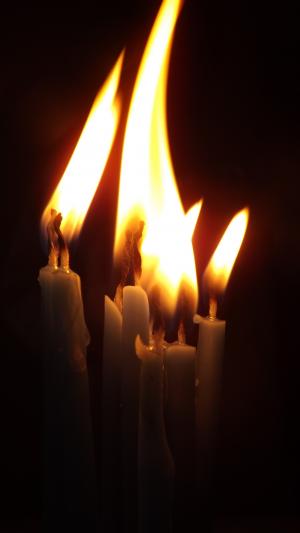 蜡烛, 埋葬, 晚上, 恐惧, 可怕, 气氛