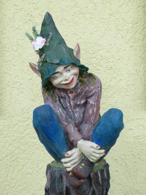 小精灵, 小矮人, gnome, 图, 帽子, 尖耳朵, 女孩