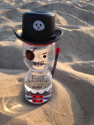 海盗, 海滩, 杯, 小黑, 瓶, 有趣, pirat