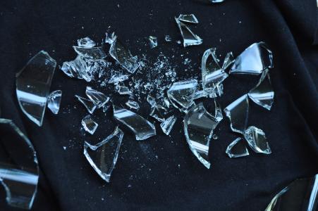 破碎的玻璃, 粉碎了, 玻璃, 破碎, 裂纹, 休息, 碎片