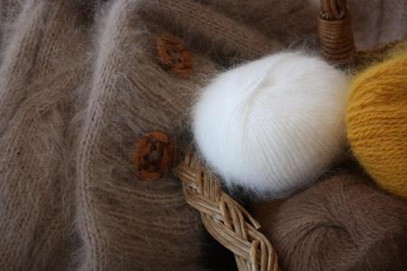 安哥拉, 羊毛, 蓬松, 猫的摇篮, 软, 线程, 缝