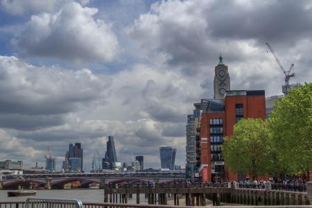 泰晤士河畔, 氧化建筑, 城市, 伦敦, 英格兰, 具有里程碑意义, 天际线