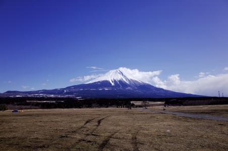 冬天, 脚暨 i 等, 火山, 富士山, 山, 自然, 日本