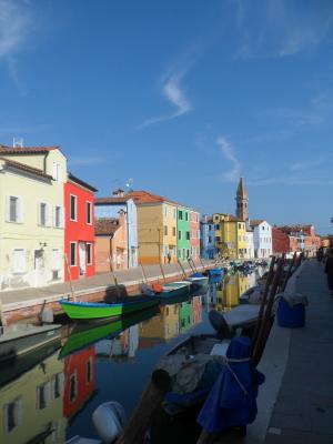 布拉诺, 意大利, 威尼斯, 通道, 多彩, 家园, 色彩缤纷的房子