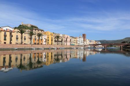 意大利, 撒丁岛, 博萨, 河, 几点思考, 水, 建筑