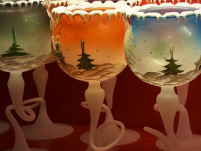 水晶, 酒杯, 蜡烛烛台, 饰品, 圣诞节, 假期, 圣诞树