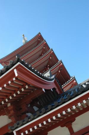 宝塔, 寺, 屋顶, 日本, 屋顶装饰