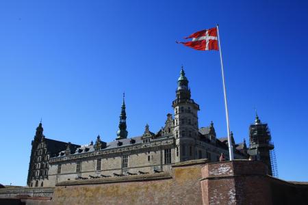 卡隆堡, danneborg, 哈姆雷特, 埃尔西诺, 建筑, 著名的地方, 国旗