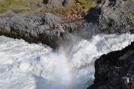 冰岛, godafoss, 瀑布, 自然
