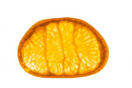宏观, 白色背景, 水果, 普通话, 橙色, 截面, 切