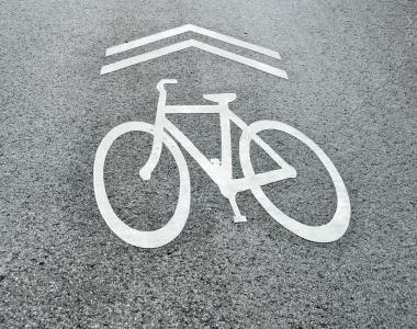 自行车标志, 符号, 共享道路, 街道, 自行车, 运输, 环境
