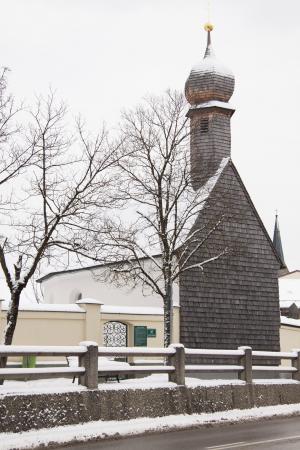 教堂, 冬天, 雪, 挂牌, 木瓦, 洋葱圆顶, 尖塔