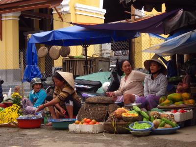 市场, 妇女, 越南, 传统, 街道, 多彩, 越南语