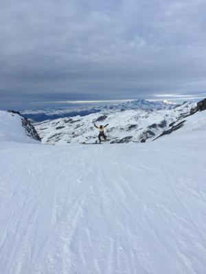 冬天, 雪, 滑雪, dom, 跳转, 单板滑雪, 高山