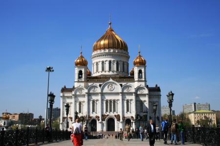 大教堂, 俄罗斯东正教, 宗教, 建筑, 游客, 人行天桥, 横渡莫斯科河