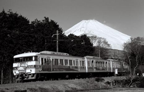 日本, 真菌, 山脉, 具有里程碑意义, 目的地, 雪, 火车