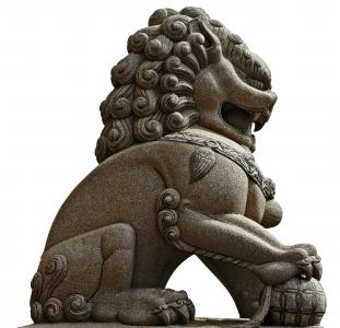 石图, 雕塑, 狮子, 分离