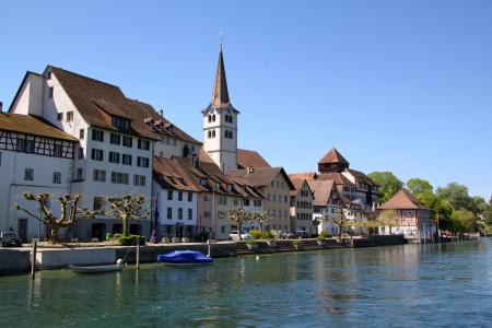 diessenhofen, 瑞士, 图尔, 莱茵河, 旧城, 建筑, 教会