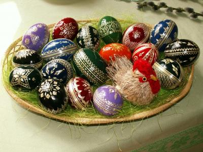 复活节, 复活节彩蛋, 复活节的巢, 复活节装饰品, 装饰, 餐桌装饰, 多彩