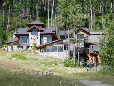 住房, 日志的家园, 美丽, sunpeaks 度假村, 不列颠哥伦比亚省, 加拿大, 滑雪胜地