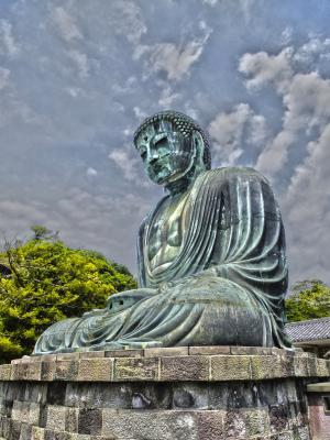 日本, 雕像, 青铜器, 寺, 天空, 佛, 亚洲