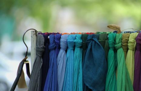 围巾, 关闭, 市场, 多彩, 颜色, 物质, 织物