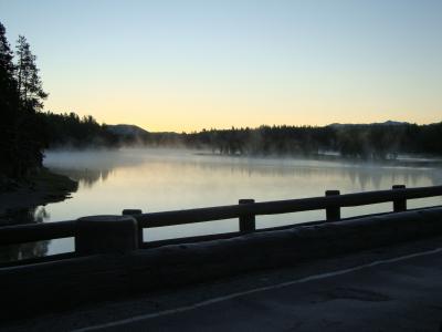 日出, 雾, 湖, 自然, 雾, 早上, 光
