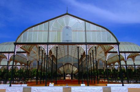 玻璃屋, 植物园, 拉尔格罗尔巴格, 班加罗尔, 卡纳塔克, 印度