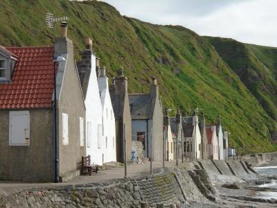 别墅, 苏格兰, 景观, 老, 海岸