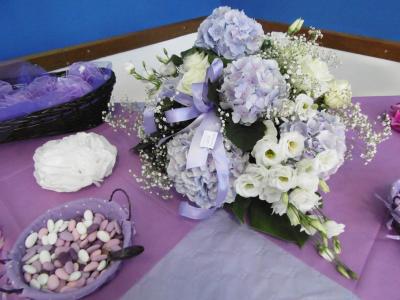 盛宴, 罗莎, 紫罗兰色, dolcii, 篮子, 花, 装饰品