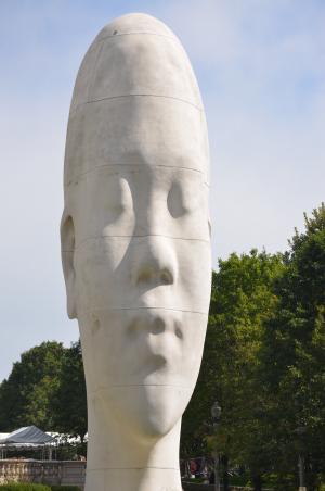 头, 雕塑, 白色, 芝加哥, 市中心, 新千禧公园, 伊利诺伊州