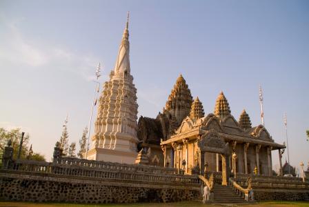 柬埔寨, 寺, 建筑, 天空, 云彩, 城市, 建筑
