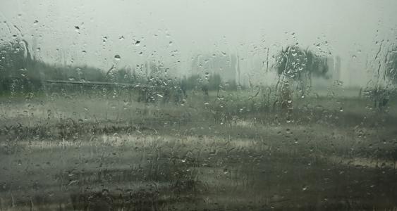 季风, 雨滴, 雨, 玻璃, 湿法, 印度