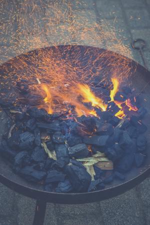 木炭, 煤炭, 消防, 火碗, 火焰, 木材