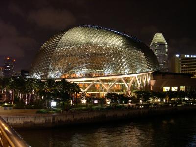 新加坡, 文化中心, 灯, 晚上, 照明, 建筑, 艺术
