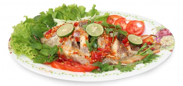 thaifood, 柠檬蒸鱼, 柠檬, 食品, 顿饭, 美食, 晚餐