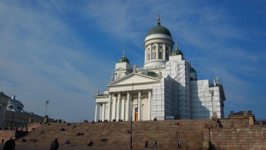 赫尔辛基, 赫尔辛基大教堂, 大教堂, 芬兰, 教会, 建筑, 具有里程碑意义