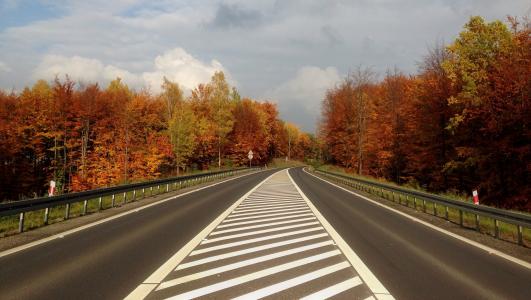 秋天, 公路, 波兰, olkusz, 秋季景观, 自然, 风景