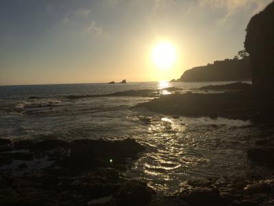 日落, 海滩, 海洋, 加利福尼亚州