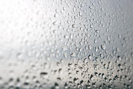 水, 下降, 玻璃, 雨, 新鲜, 背景, 灰色