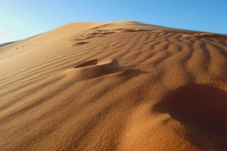 沙子, 沙漠, 背景, 沙丘, 痕迹, 步骤, 视图