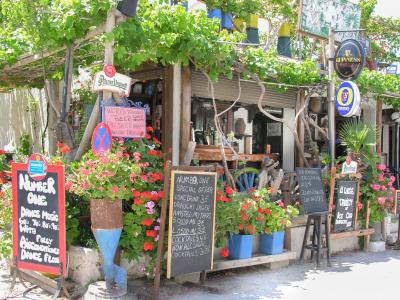 科斯, 希腊小岛, 餐厅, 菜单列表, 花, 传统