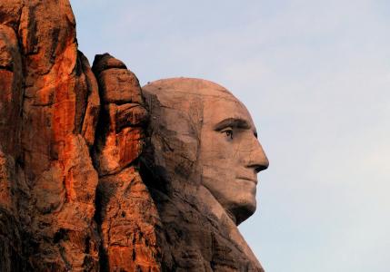 纪念碑, 山, 拉什莫尔山, 主席, 乔治 · 华盛顿, 侧视图, 景观