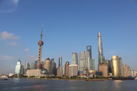 上海, 城市, 白天, 现代, 建筑, 城市景观, 天际线