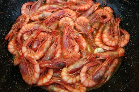 虾, 海鲜, 一道菜, 红色, 大蒜, 食品